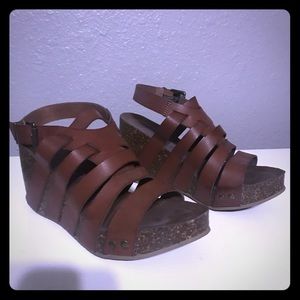 Brown Wedge Sandals